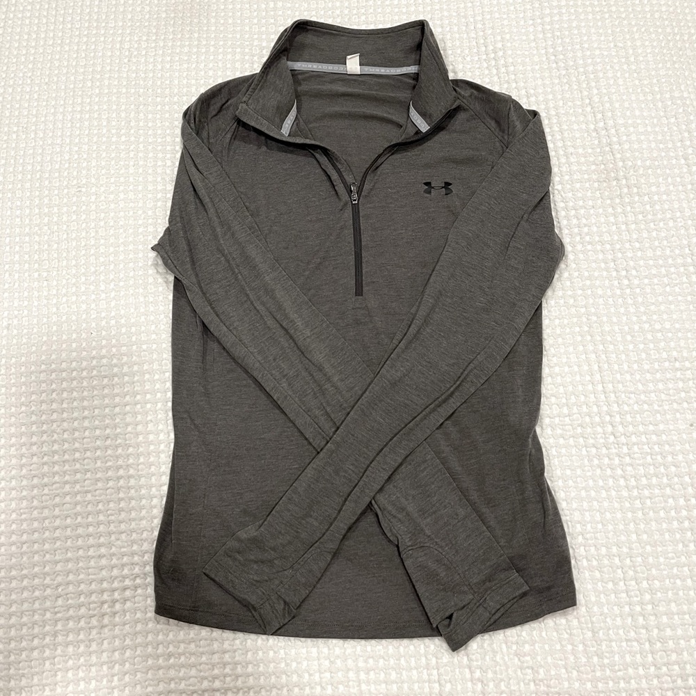 Womens Under Armour Heat Gear Long Sleep 3/4 Zip Size L